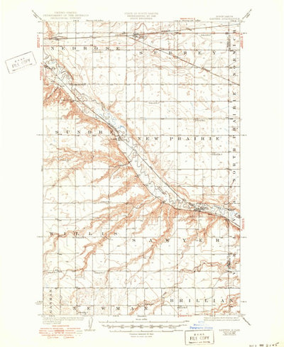 United States Geological Survey Sawyer, ND (1929, 62500-Scale) digital map