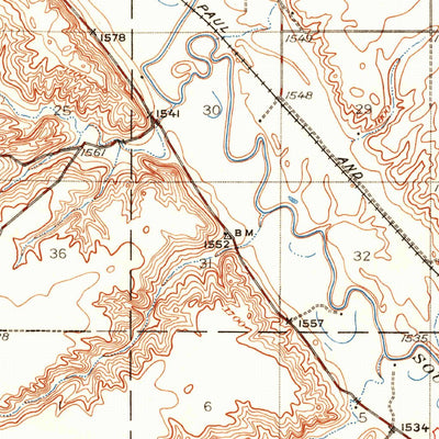 United States Geological Survey Sawyer, ND (1929, 62500-Scale) digital map