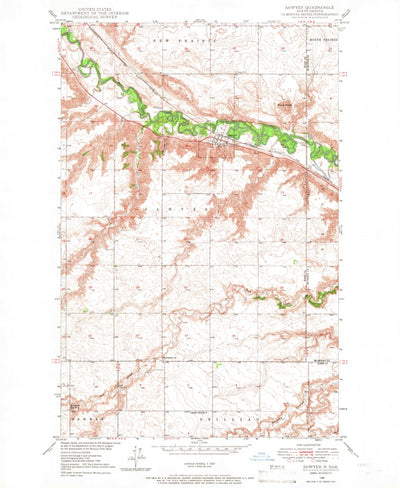 United States Geological Survey Sawyer, ND (1948, 24000-Scale) digital map