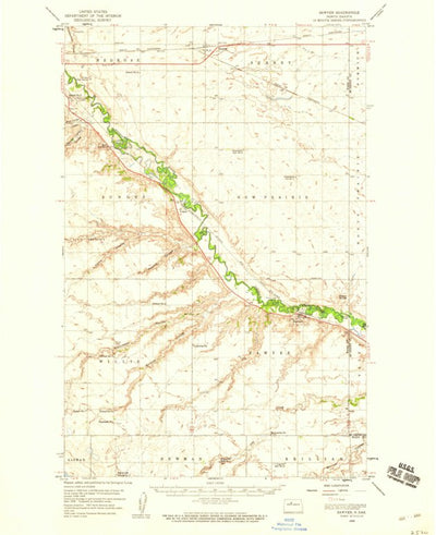 United States Geological Survey Sawyer, ND (1949, 62500-Scale) digital map