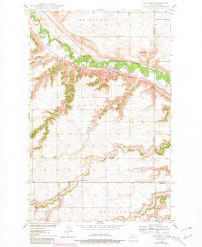 United States Geological Survey Sawyer, ND (1981, 24000-Scale) digital map