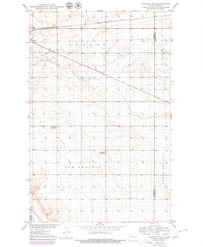 United States Geological Survey Sawyer NE, ND (1979, 24000-Scale) digital map