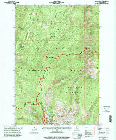 United States Geological Survey Sawyer Ridge, ID (1995, 24000-Scale) digital map