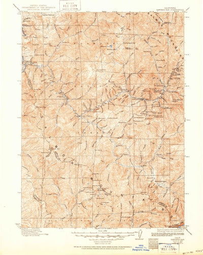 United States Geological Survey Sawyers Bar, CA (1923, 125000-Scale) digital map