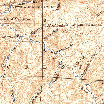 United States Geological Survey Sawyers Bar, CA (1923, 125000-Scale) digital map