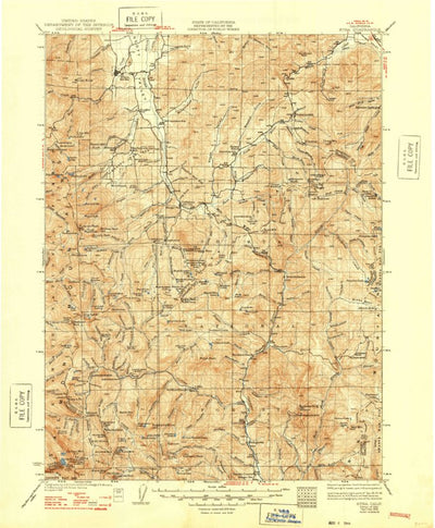 United States Geological Survey Sawyers Bar, CA (1934, 125000-Scale) digital map