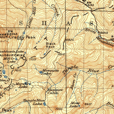 United States Geological Survey Sawyers Bar, CA (1934, 125000-Scale) digital map