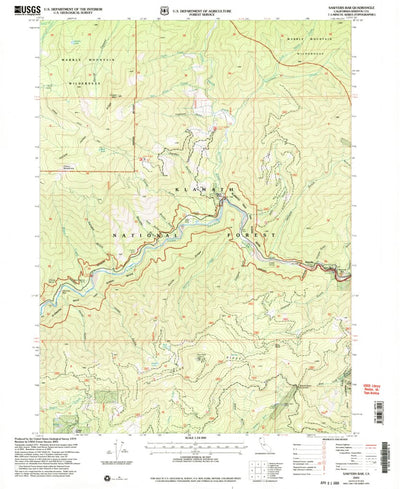 United States Geological Survey Sawyers Bar, CA (2001, 24000-Scale) digital map