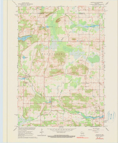 United States Geological Survey Saxeville, WI (1961, 24000-Scale) digital map