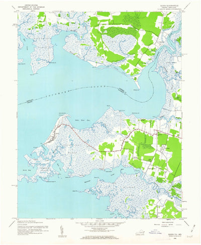 United States Geological Survey Saxis, VA-MD (1942, 24000-Scale) digital map