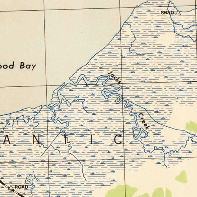 United States Geological Survey Saxis, VA-MD (1943, 31680-Scale) digital map