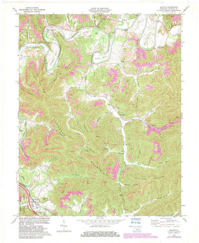 United States Geological Survey Saxton, KY (1970, 24000-Scale) digital map