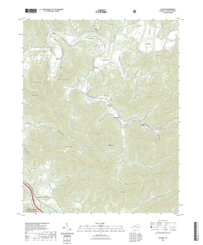 United States Geological Survey Saxton, KY (2022, 24000-Scale) digital map