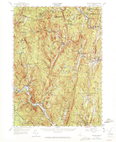 United States Geological Survey Saxtons River, VT (1957, 62500-Scale) digital map