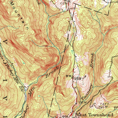 United States Geological Survey Saxtons River, VT (1957, 62500-Scale) digital map