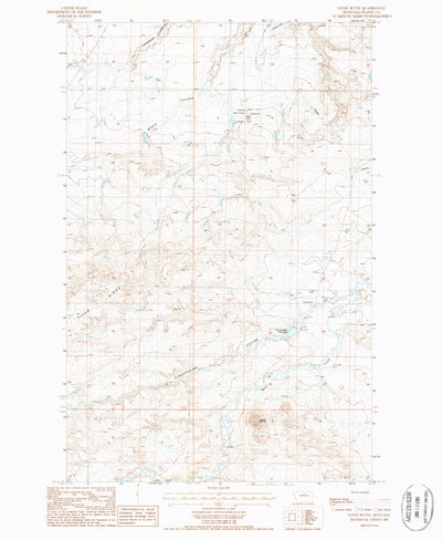 United States Geological Survey Sayer Butte, MT (1987, 24000-Scale) digital map