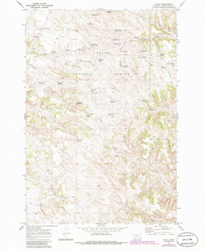 United States Geological Survey Sayle, MT (1970, 24000-Scale) digital map