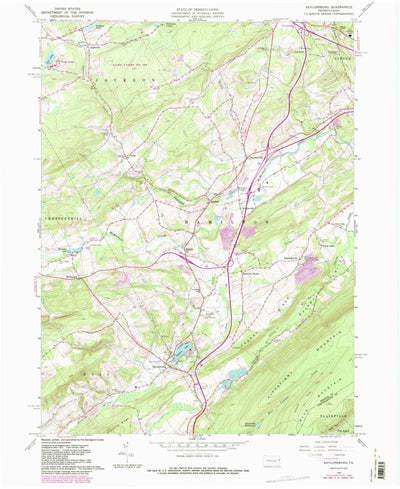 United States Geological Survey Saylorsburg, PA (1960, 24000-Scale) digital map