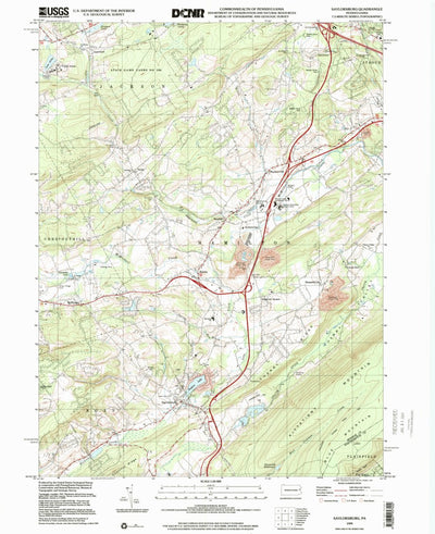 United States Geological Survey Saylorsburg, PA (1999, 24000-Scale) digital map