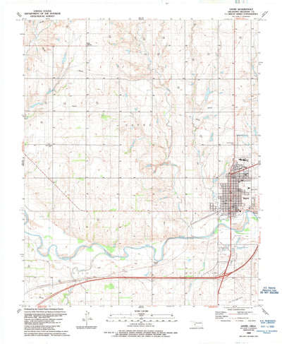 United States Geological Survey Sayre, OK (1989, 24000-Scale) digital map