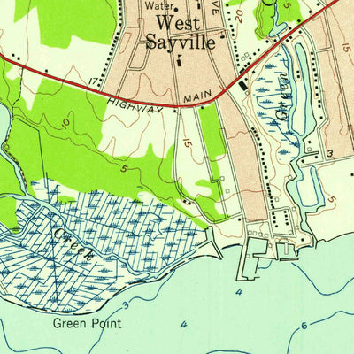United States Geological Survey Sayville, NY (1955, 24000-Scale) digital map