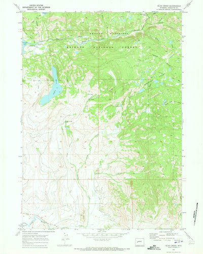 United States Geological Survey Scab Creek, WY (V1, 1968) digital map