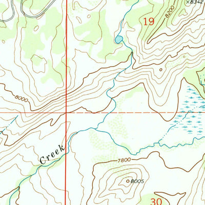 United States Geological Survey Scab Creek, WY (V3, 1968) digital map