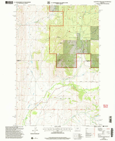 United States Geological Survey Scab Rock Mountain, MT (2000, 24000-Scale) digital map