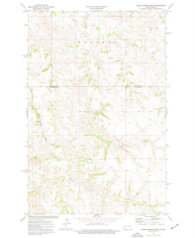 United States Geological Survey Scairt Woman Draw, ND (1974, 24000-Scale) digital map
