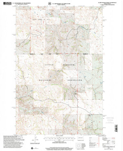 United States Geological Survey Scairt Woman Draw, ND (1997, 24000-Scale) digital map