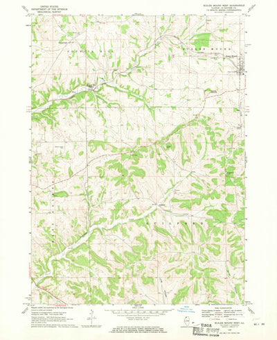 United States Geological Survey Scales Mound West, IL (1968, 24000-Scale) digital map