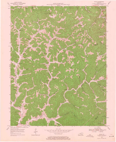 United States Geological Survey Scalf, KY (1954, 24000-Scale) digital map