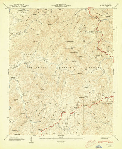 United States Geological Survey Scaly Mountain, NC (1947, 24000-Scale) digital map