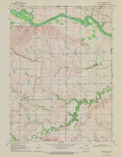 United States Geological Survey Scandia NW, KS (1969, 24000-Scale) digital map