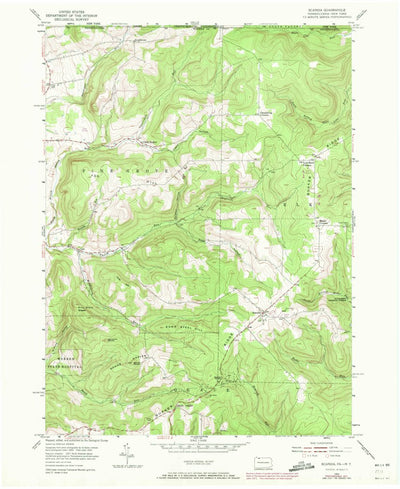 United States Geological Survey Scandia, PA-NY (1954, 24000-Scale) digital map