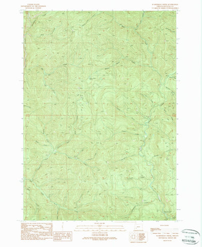 United States Geological Survey Scaredman Creek, OR (1989, 24000-Scale) digital map