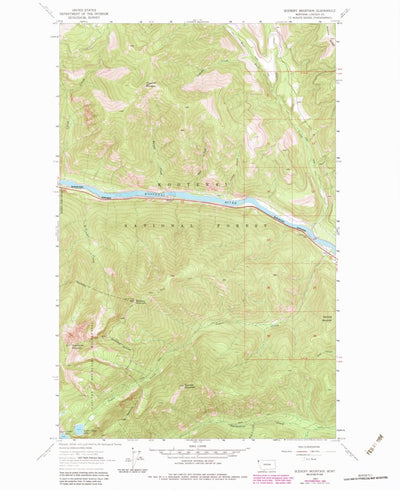 United States Geological Survey Scenery Mountain, MT (1963, 24000-Scale) digital map