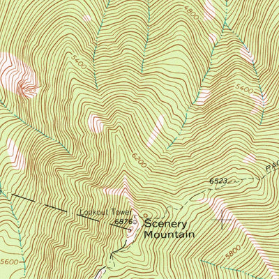 United States Geological Survey Scenery Mountain, MT (1963, 24000-Scale) digital map