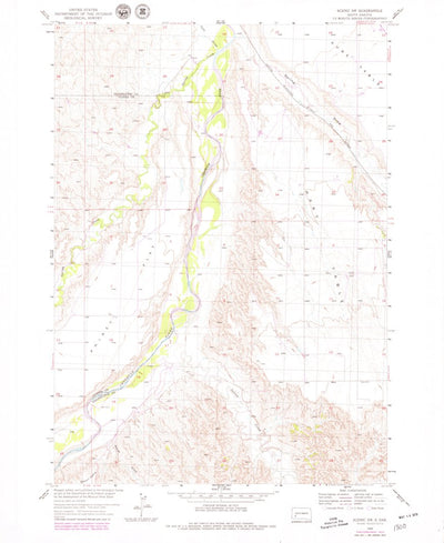 United States Geological Survey Scenic SW, SD (1954, 24000-Scale) digital map