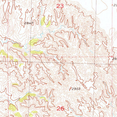 United States Geological Survey Scenic SW, SD (1954, 24000-Scale) digital map