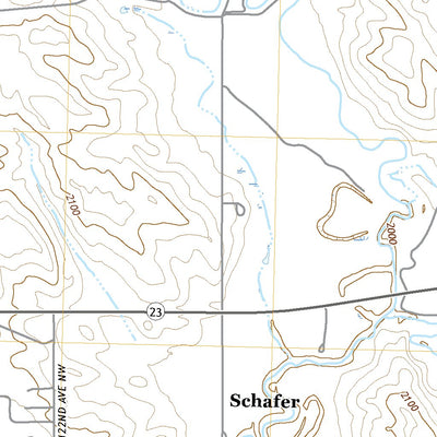 United States Geological Survey Schafer, ND (2020, 24000-Scale) digital map