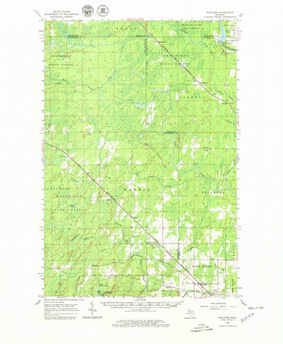 United States Geological Survey Schaffer, MI (1963, 62500-Scale) digital map