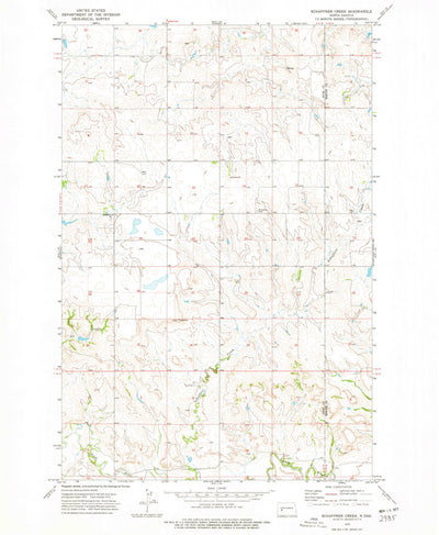 United States Geological Survey Schaffner Creek, ND (1973, 24000-Scale) digital map