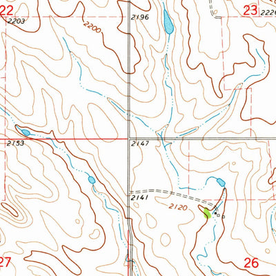 United States Geological Survey Schaffner Creek, ND (1973, 24000-Scale) digital map