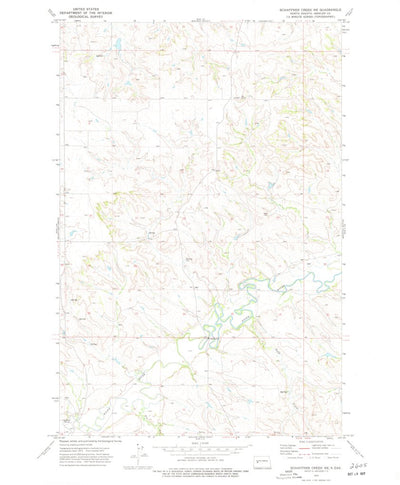 United States Geological Survey Schaffner Creek NE, ND (1973, 24000-Scale) digital map