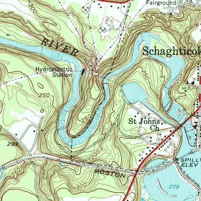 United States Geological Survey Schaghticoke, NY (1954, 24000-Scale) digital map