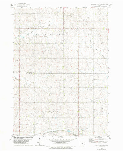 United States Geological Survey Schaller North, IA (1979, 24000-Scale) digital map
