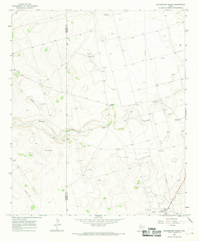 United States Geological Survey Scharbauer Ranch, TX (1966, 24000-Scale) digital map