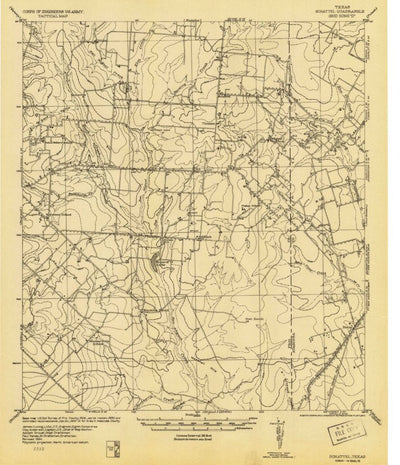 United States Geological Survey Schattel, TX (1934, 62500-Scale) digital map