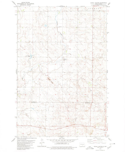 United States Geological Survey Schell Buttes, ND (1979, 24000-Scale) digital map